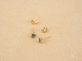 Celestial Spark Stud Earrings in 18K Gold