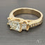 18k Gold Ring with 0.98ct Diamond featuring brilliance redefined step and channel-set diamonds