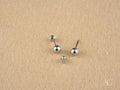 18K White Gold 4mm Ball Earrings for Kids