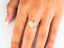 Yellow gold heart shape ring with pave cubic zirconia diamonds showcasing elegance and love