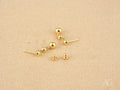 3 Beads Earrings – Elegant & Minimalist