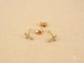 Celestial Grace: 18K Gold Cross CZ Stud Earrings