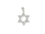 Diamond-encrusted Celestial Star of David pendant in 18k white gold art gold jewelry