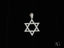 Diamond-studded Star of David pendant in 18k white gold celestial star art gold jewelry