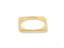 Elegant 18k yellow gold square shape ring with rounded corners and oval opening