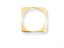 Elegant 18k yellow gold square shape ring with circular opening for sophisticated style