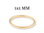 Plain gold ring with a 1x1 mm band from Essence Linea 1mm art gold jewelry collection