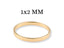 Polished gold art jewelry Essence Linea 2mm ring with flat outer surface