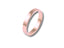 Rose gold flat wedding band from Essence Linea 3mm ring collection, art gold jewelry