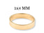 Golden elegance ring in 18k yellow gold with a smooth polished finish from Essence Linea 4mm collection