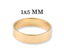Flat polished 18k yellow gold band ring from Essence Linea 5mm art gold jewelry collection