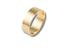 Polished gold wedding band from Essence Linea 6mm collection showcasing art gold jewelry