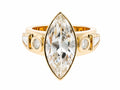 5ct Marquise Cut Diamond Ring in 18K Yellow Gold