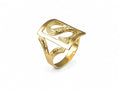 Gold Letter Signet Ring