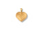Textured gold heart pendant in 18k solid gold, ideal for art gold jewelry collections