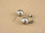 Matte silver ball stud earrings in 18k white gold, part of Lustrous Sphere art gold jewelry collection