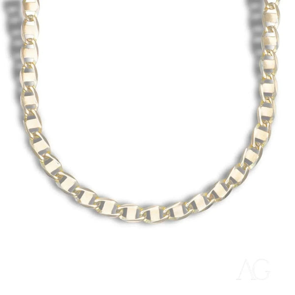 Yellow gold mariner Piastrine gold chain in versatile elegance