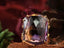 Gold ring with cushion-cut ametrine gemstone, 18K solid gold art gold jewelry piece