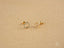 Radiant Love 18k Gold Heart Drop Earrings with CZ stones, one outlined and one filled