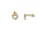 Radiant Love gold heart drop earrings with clear gemstones and screw-back posts