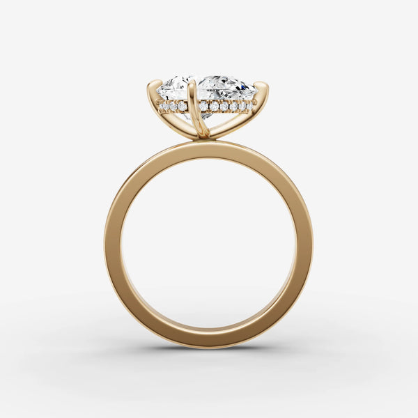 Horizon Pear Engagement Ring Setting in 14K or 18K Gold close-up detail