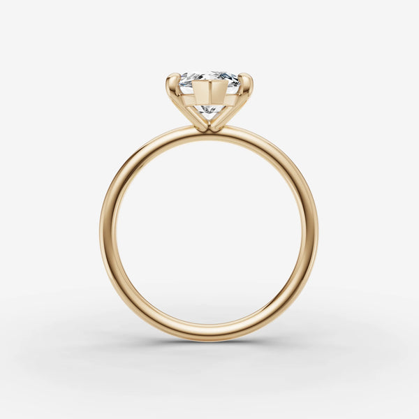 Solène Marquise Engagement Ring Setting in Solid Gold close-up detail