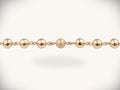 Solid Gold Rosary Necklace – Emerald & Diamond Cross