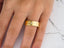 Solitaire Grace art gold jewelry wedding band with half-point diamond and gold finish