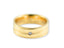 Solitaire Grace art gold jewelry wedding band with a half-point diamond solitaire