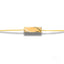 Gold bar pendant with textured edges on a delicate chain, ideal for 18k solid gold ID bracelets
