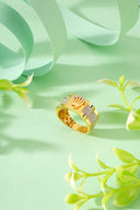 18k gold jewelry crown ring with diamond accents, timeless appeal gift