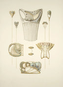 Art nouveau style silver hair comb with flowing curves and filigree detailing in fine jewelry historical context
