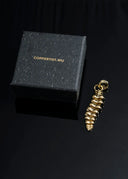 Ethical 18k gold pinecone pendant in stunning 18k gold jewelry