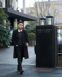 Black bvlgari hotel milano entrance pillar with lanterns highlighting luxury style alongside harry winston engagement rings and lab grown trends