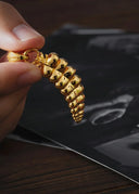 Stunning 18k gold grape cluster pendant in art gold jewelry