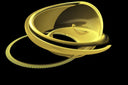 Golden engagement ring with intricate texture and sleek modern design illustrating 18k gold jewelry purity details