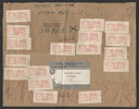 A brown paper envelope with red postage stamps and a harry winston label in an article on fine jewelry and gold jewelry