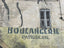 a close up of a sign