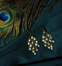 Gold-toned chandelier earrings with cascading white pearls exemplify fine jewelry inspired by hope diamond mysteries.