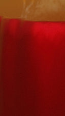 Red leather wallet chain with art gold jewelry accents