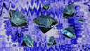 Faceted blue gemstones with reflective surfaces highlighting size and rarity in fine jewelry with 18k gold.