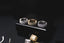 a couple of rings sitting on top of a table