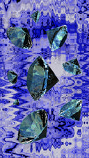 Several diamonds floating on a blue abstract background