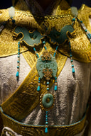 Ornate gold and jade ancient chinese warrior costume