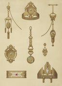 Gold-toned ornate pocket watch chain with circular pendant and decorative links in fine gold jewelry history article