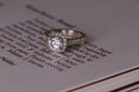 Sparkling oval diamond engagement ring in 18k gold, luxury jewelry
