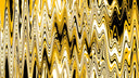 Abstract wavy lines in gold, black, and white.