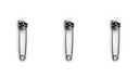 Silver skull safety pin brooches in art gold jewelry style