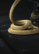 Timeless coiled art gold chain style in stunning 18k gold