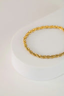 Stunning 18k gold rope chain bracelet in art gold jewelry